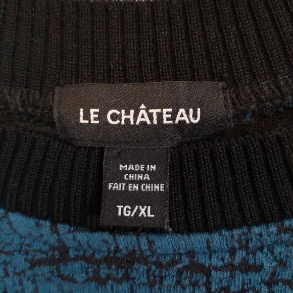 Le Chateau Women's lightweight sweater/shirt in Blue & Black Size XL - Picture 3 of 8